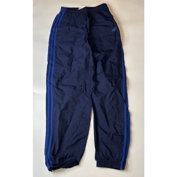 Vintage Adidas Pants Mens Medium Windbreaker Jogger Nylon Track Logo Zip Ankles - Picture 1 of 9